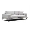 COURTOIS LAVILLE Canapé droit XXL 3 places tissu gris argenté - MEDIOLANE