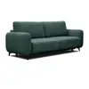 Courtois Laville Canapé convertible 3 places tissu vert foncé