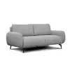 Courtois Laville Canapé droit 3 places tissu gris clair