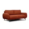 Courtois Laville Canapé droit 3 places tissu orange foncé