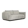 Courtois Laville Canapé droit XXL 3 places tissu blanc perle