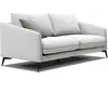 Courtois Laville Canapé droit 3 places tissu gris clair - Sogel