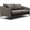 Courtois Laville Canapé droit 3 places tissu marron foncé - Sogel
