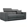 COURTOIS LAVILLE Canapé 3 places tissu gris foncé - quartz