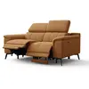 Courtois Laville Canapé droit avec 2 relax électriques tissu orange
