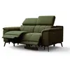 Courtois Laville Canapé droit avec 2 relax électriques tissu olive