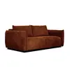 Courtois Laville Canapé droit XXL 3 places tissu orange