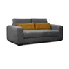 Courtois Laville Canapé droit 3 places tissu gris foncé