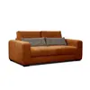 Courtois Laville Canapé droit 3 places tissu orange
