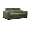 Courtois Laville Canapé droit 3 places tissu vert olive
