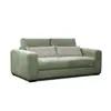 Courtois Laville Canapé droit 3 places tissu vert menthe