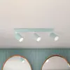 TK Lighting Spot pour plafond Livia, vert menthe, 52 cm, à 3 lampes, métal, GU10