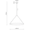 TK Lighting Suspension Cono, à 1 lampe, Ø 50 cm, sable, E27