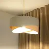 Maco Design Suspension Boho, crème/beige, Ø 50 cm, hauteur 23 cm, lin