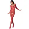 Bodystocking Femme BS077 en Résille Sexy avec Dentelle - TU