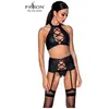 Passion Ensemble 3 Pièces Nancy Cuir Leather Collection Noir