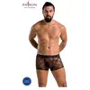 Short rayé Passion Men - Noir - modèle James - Matériau Translucide - Coupe Regular