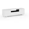 ABITARE Meuble tv 150x41x46 cm blanc brillant et gris cendre avec trois portes - Palermo