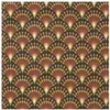 Tissu coton Artifice Ginza vendu par 50 cm(...) - Bronze/moutarde Mult...