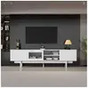 NECHE Meuble TV Moderne 200 x 40 x 50,5 cm,Meuble de salon avec 2 port...