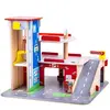 BigJigs Toys en bois Parc & Play Garage Playset