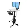 Ergotron WorkFit-C Dual Sit-Stand Workstation - chariot