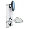 Ergotron StyleView Vertical Lift, Patient Room 61 cm (24") Blanc Mur