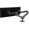 Ergotron LX Pro - Kit de montage (double bras) - modulaire - pour 2 écrans LCD - côte à côte - aluminium - gris foncé - Taille d'écran : jusqu'à 27 pouces -
