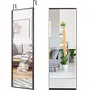 COSTWAY Miroir Mural, Miroir Porte Suspendu HD avec Crochets de Suspen...