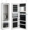 COSTWAY Armoire à Bijoux avec Ecran Tactile, Lumineux LED, Verrouillab...