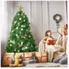 Arbre de Noël Artificiel 180 cm avec 586 Branches et Support en Fer Sa...