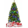Costway - Sapin de Noël 180 cm, Arbre de Noël Artificiel avec Lumières...