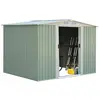 Abri de Jardin en Metal 5,27m² - GOPLUS - 2 Portes Coulissantes/4 Fenê...
