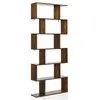 GOPLUS Bibliothèque étagère 6 niveaux en bois marron 80 x 23 x 191 cm