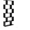 GOPLUS Bibliothèque ètagère 6 niveaux en bois noir 80 x 23 x 191 cm