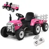 Tracteur Électrique Enfant 12V 7Ah- GOPLUS - avec Télécommande et Remo...