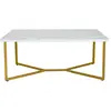 COSTWAY Table Basse Imprimée Marbre 107 x 60 x 45.5 CM (L x l x H) Mod...