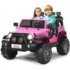 COSTWAY JEEP Voiture 4x4 Électrique 12V pour Enfants 3+ Ans, 2 Places,...