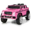 Mercedes Benz Voiture Électrique 12V pour Enfants 3-8 Ans, avec Télécommande 2.4G Rose - Costway