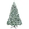 Sapin de Noël LED Artificiel 225cm COSTWAY-550 Lumières Blanc Chaud-1364 Rameaux PVC Floqué-Support Métal Pliable-Décoration de Noël