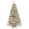 GOPLUS 225CM Sapin de Noël Lumineux-1010 Branches+450 LED-Effet de Nei...