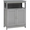 Costway - Meuble de Rangement pour Salle de Bain en Bois avec Placard ...
