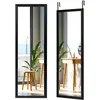 COSTWAY Miroir Mural Suspendu, Miroir de Porte 120 x 37 CM avec Croche...