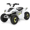 COSTWAY Quad Electrique pour Enfants 6 V 4,5 Km-H max. Voiture Buggy pour Enfants de 3Ans+ Blanc