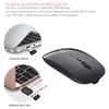HXSJ M60 ergonomique sans fil souris 1200dpi USB + Type-C rechargeable Souris optique