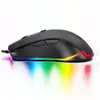 V6 filaire RGB LED rétro-éclairé 4000dpi Usb Optical Gaming Mouse ergo...