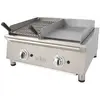 Frytop à Gaz en Acier Rectifié + Barbecue à Gaz 35 cm - Arilex