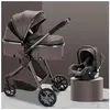 BAZARLAND30 Poussette 3 en 1 Bébé Combinée Siège-Auto Nacelle Trio Rév...