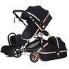 BAZARLAND30 Poussette 3 en 1 Bébé Combinée Siège-Auto Nacelle Réversib...