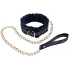 Sportsheets - Collier et Laisse en Fourrure Cougar - Noir